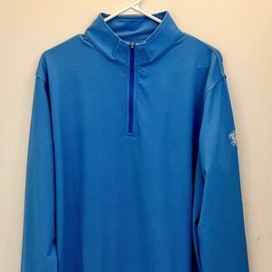 PETER MILLAR Crown Sport Men's Large Perth Performance Quarter-Zip Blue